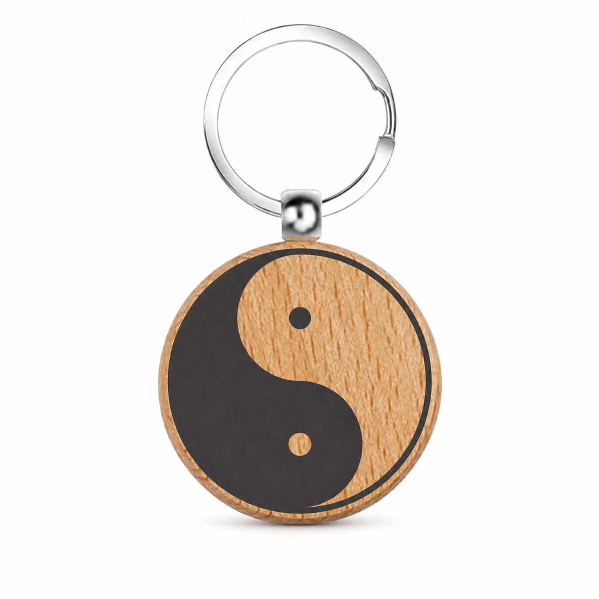 Llavero de Madera Yin Yang