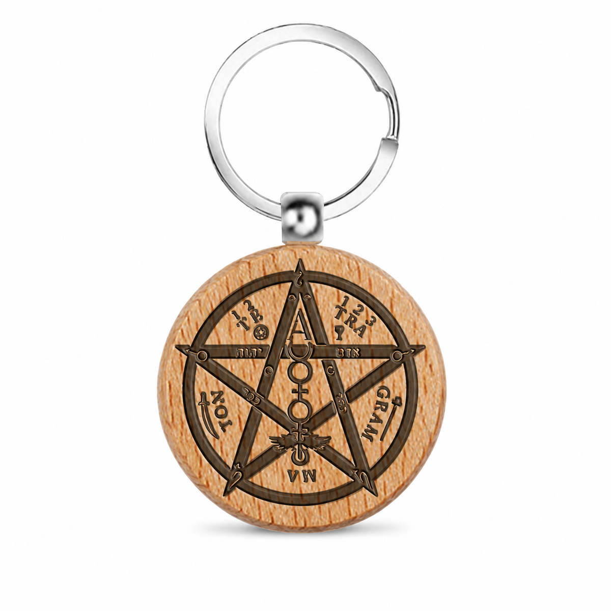 Llavero de Madera Tetragramatón