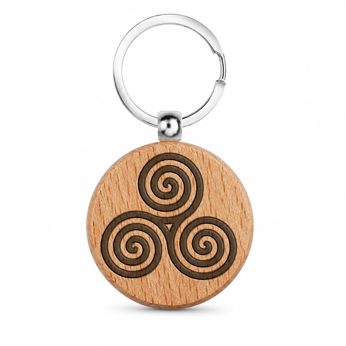 Llavero de Madera Trisquel