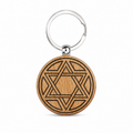 Llavero de Madera Placa Anti Magia