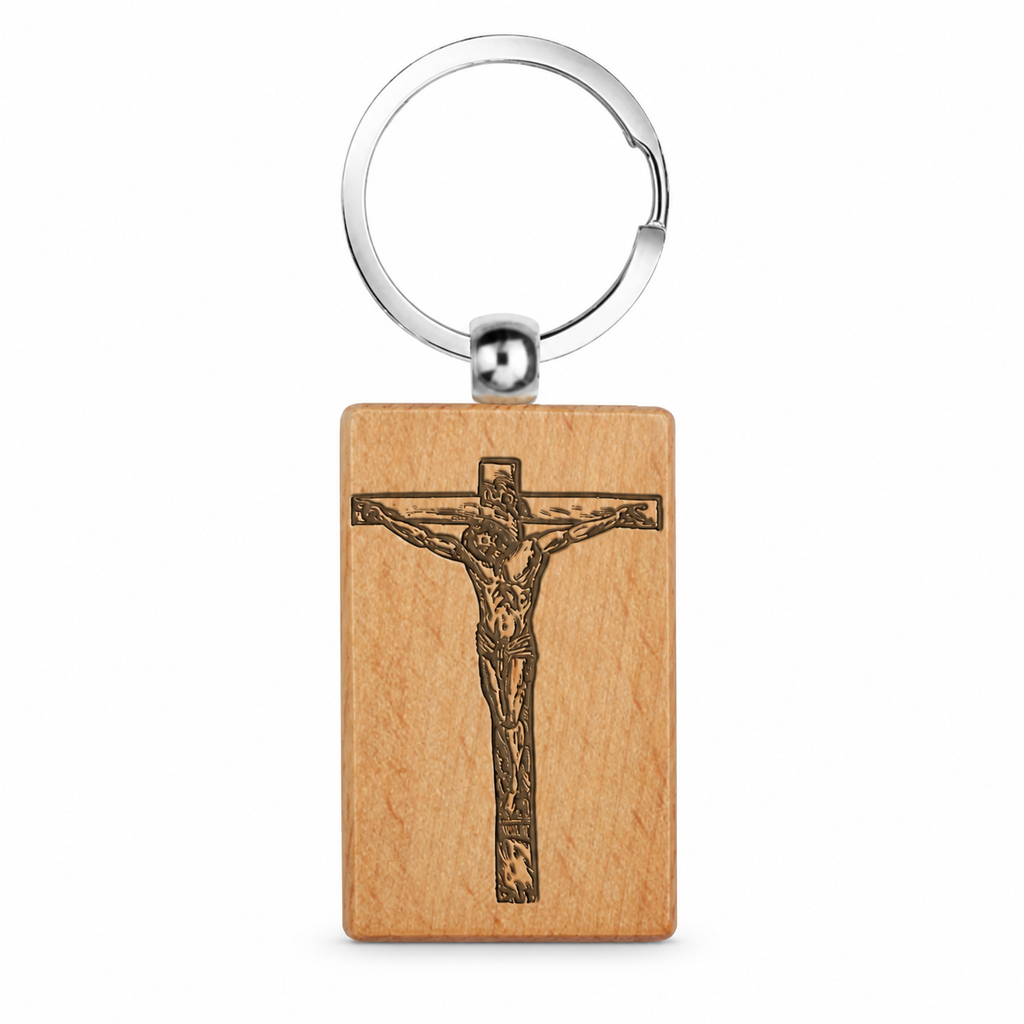 Llavero de Madera Jesús Crucificado