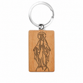 LLAVERO DE MADERA CON VIRGEN DE LA MILAGROS