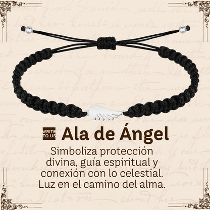 Pulsera Hilo Destino Hecho a Mano 🧵 con Amuleto de Suerte y Protección 🍀 en Acero Inoxidable 💎