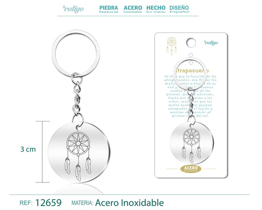 Llavero Acero de Simbolo Suerte Atrapasue?o