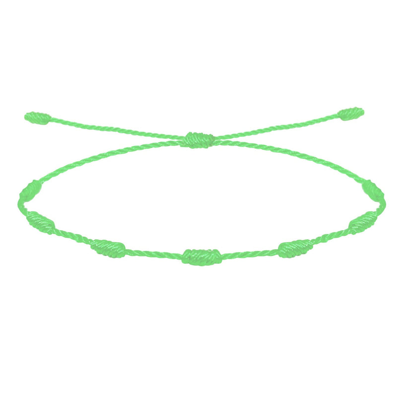 Pulsera 7 nudos Verde - cotigo