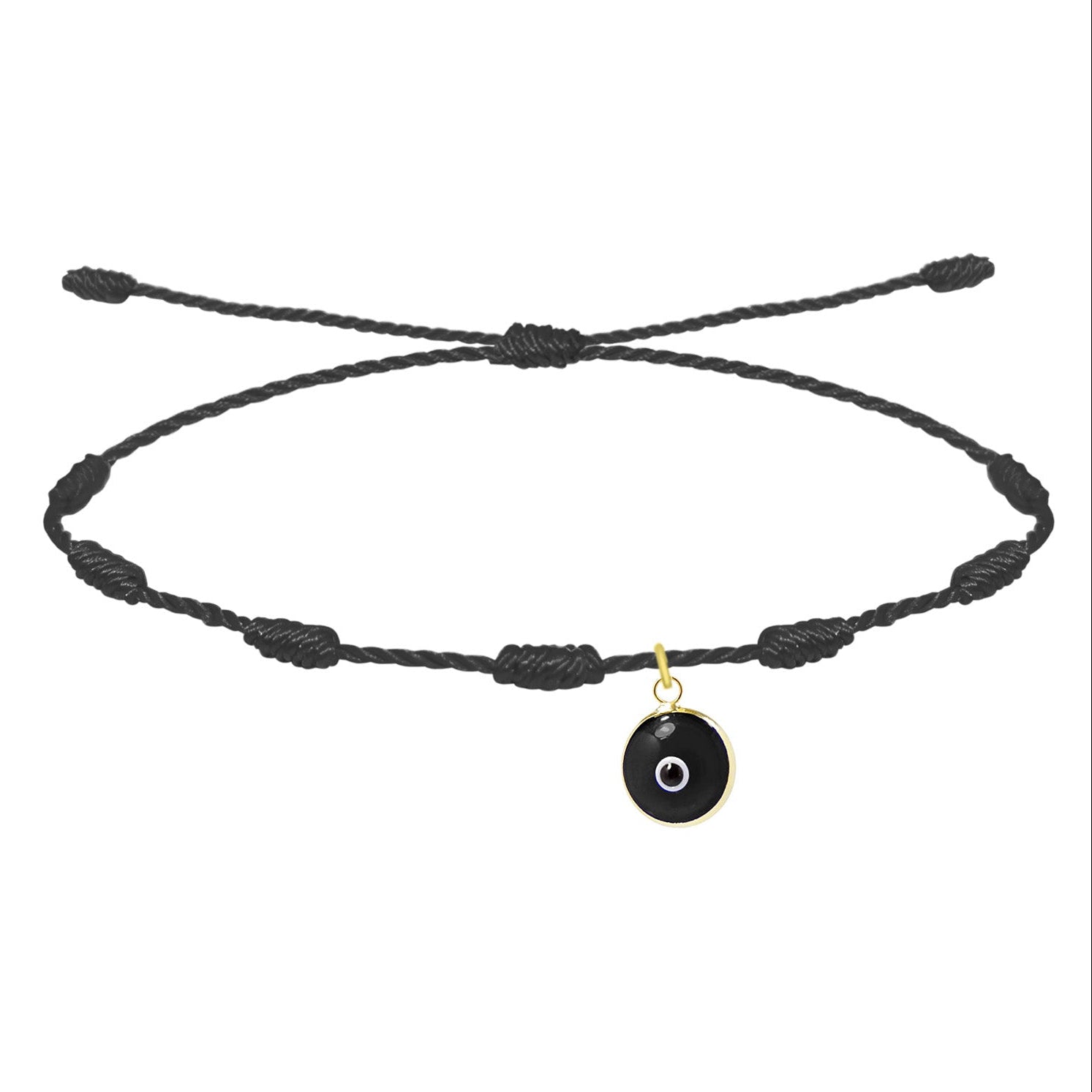 Pulseras 7 Nudos Coloreado con Ojo de Turco