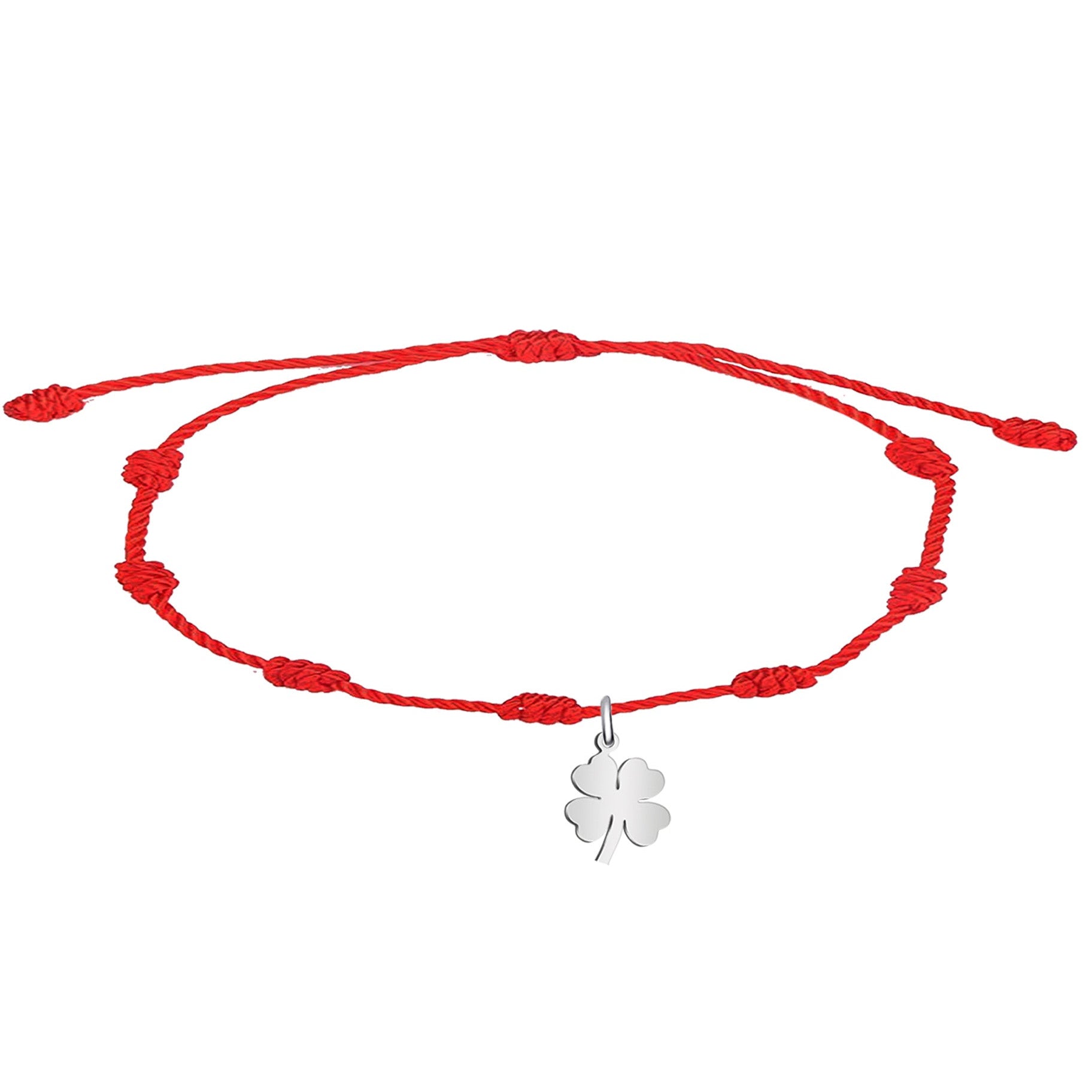 Pulsera 7 Nudos con Trébol de la Suerte