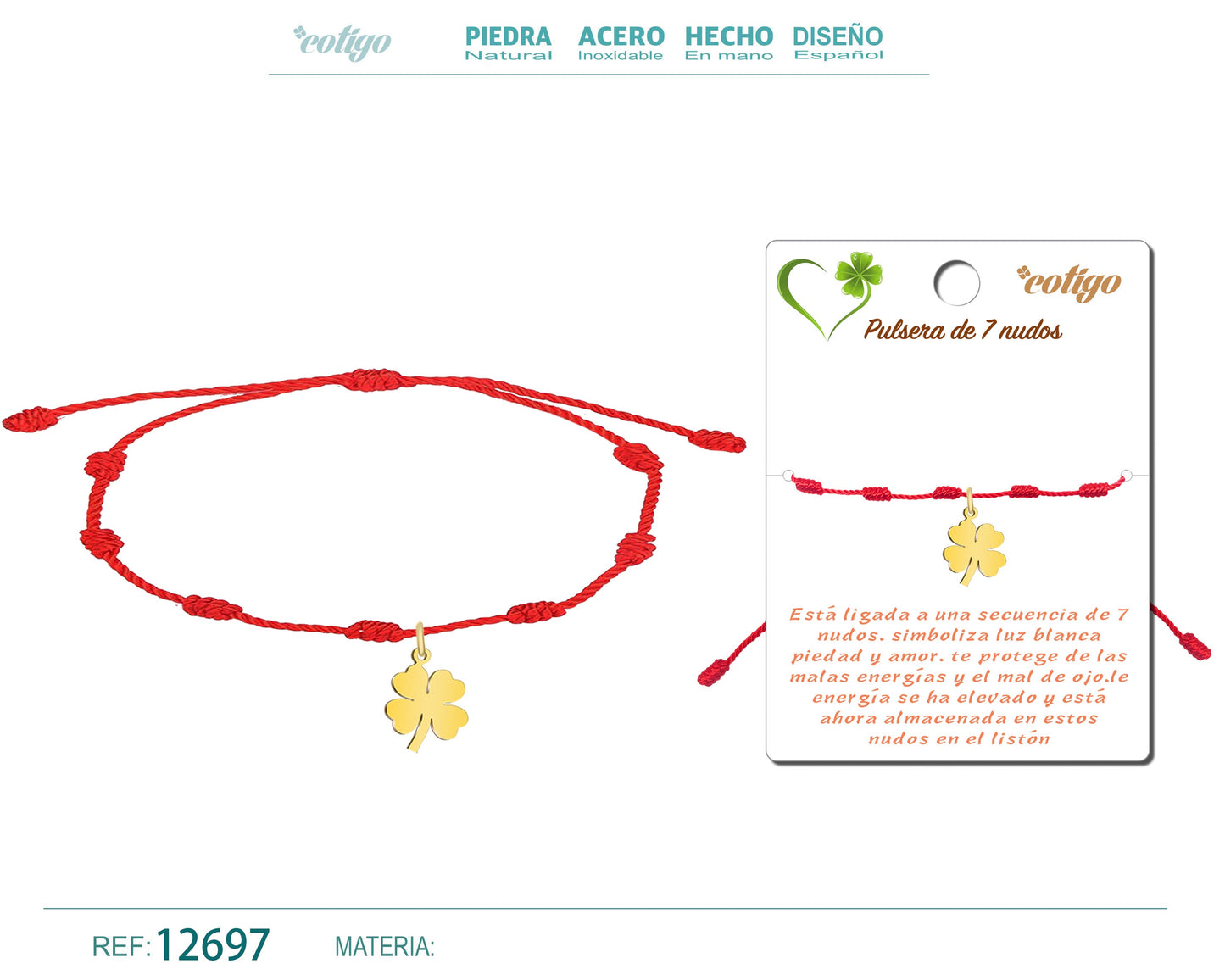 PULSERA 7 NUDOS 2 PCS