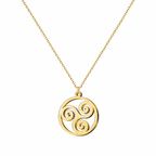 Colgante trisquel en acero inoxidable dorado