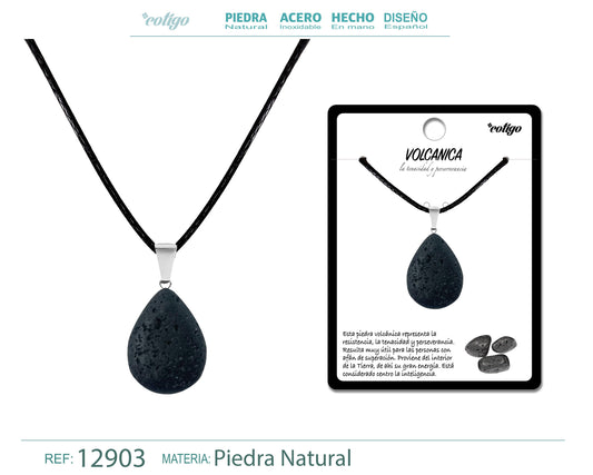 Colgante Gotita de Piedra Volcanica
