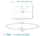 Pulsera con Ojo Turco en Medallón de Acero Inoxidable en acabado plateado – vista principal
