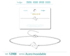 Pulsera Huella de Pie en Acero Inoxidable – vista principal del diseño huella de pie