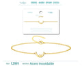 Pulsera Luna en Acero Inoxidable en acabado dorado – vista principal del diseño luna