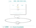 Pulsera Búho en Acero Inoxidable en acabado plateado – vista principal del diseño búho