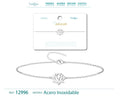 Pulsera Flor de Loto en Acero Inoxidable en acabado plateado – vista principal del diseño flor de loto