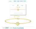 Pulsera Flor de Loto en Acero Inoxidable en acabado dorado – vista principal del diseño flor de loto