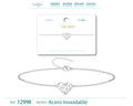Pulsera con Corazón y Ojo Turco en Acero Inoxidable en acabado plateado – vista principal del diseño corazón y ojo turco
