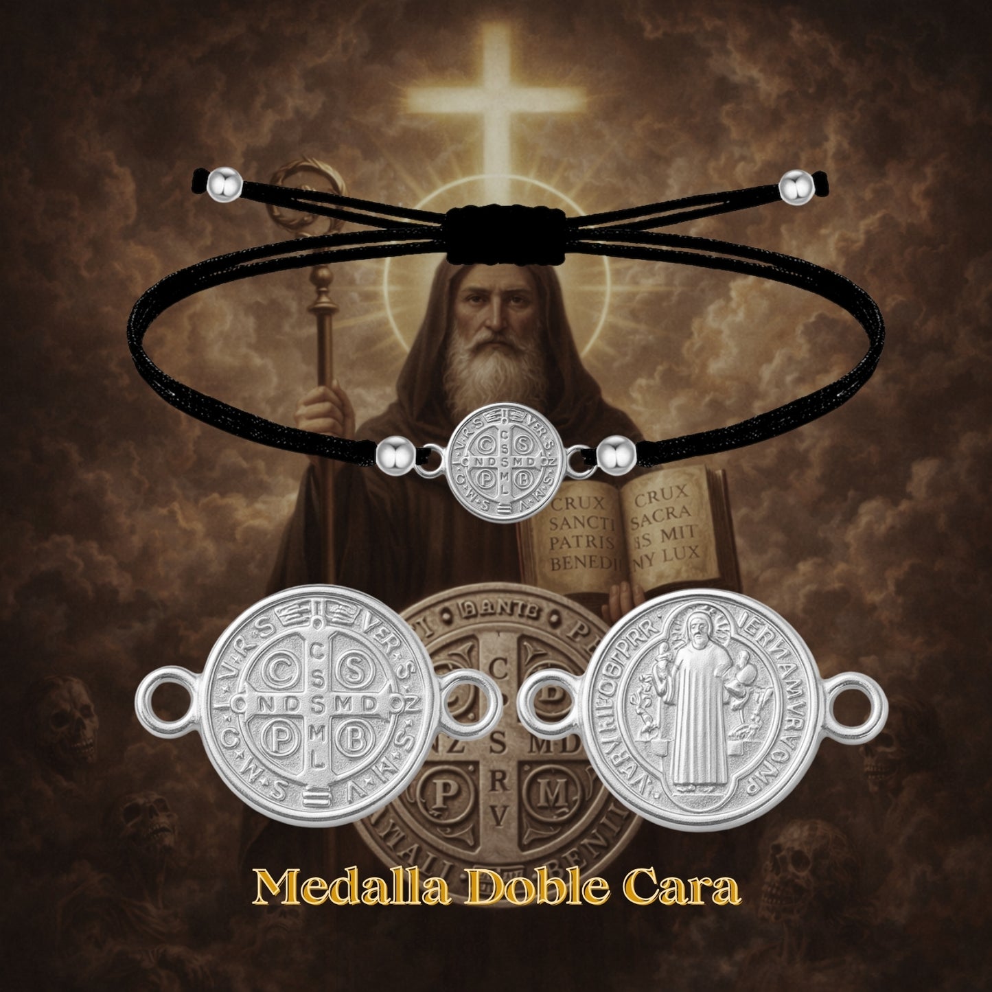 Pulseira Fio Encerado Vermelho-SanBenito Dourado