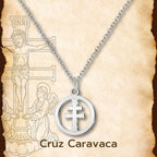 Medalla Cruz de Caravaca Calada en Acero Inoxidable Plateado - cotigo