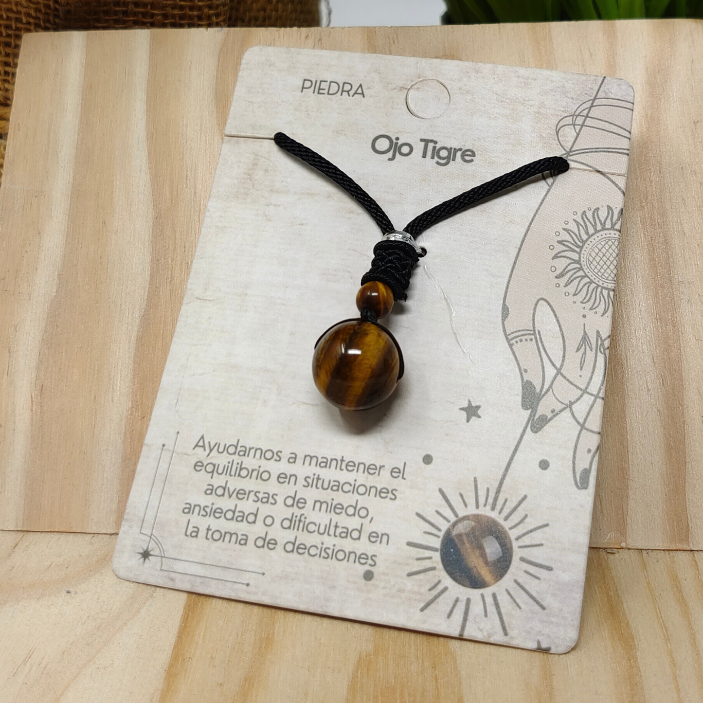 Colgante de Ojo de tigre de bola 14mm