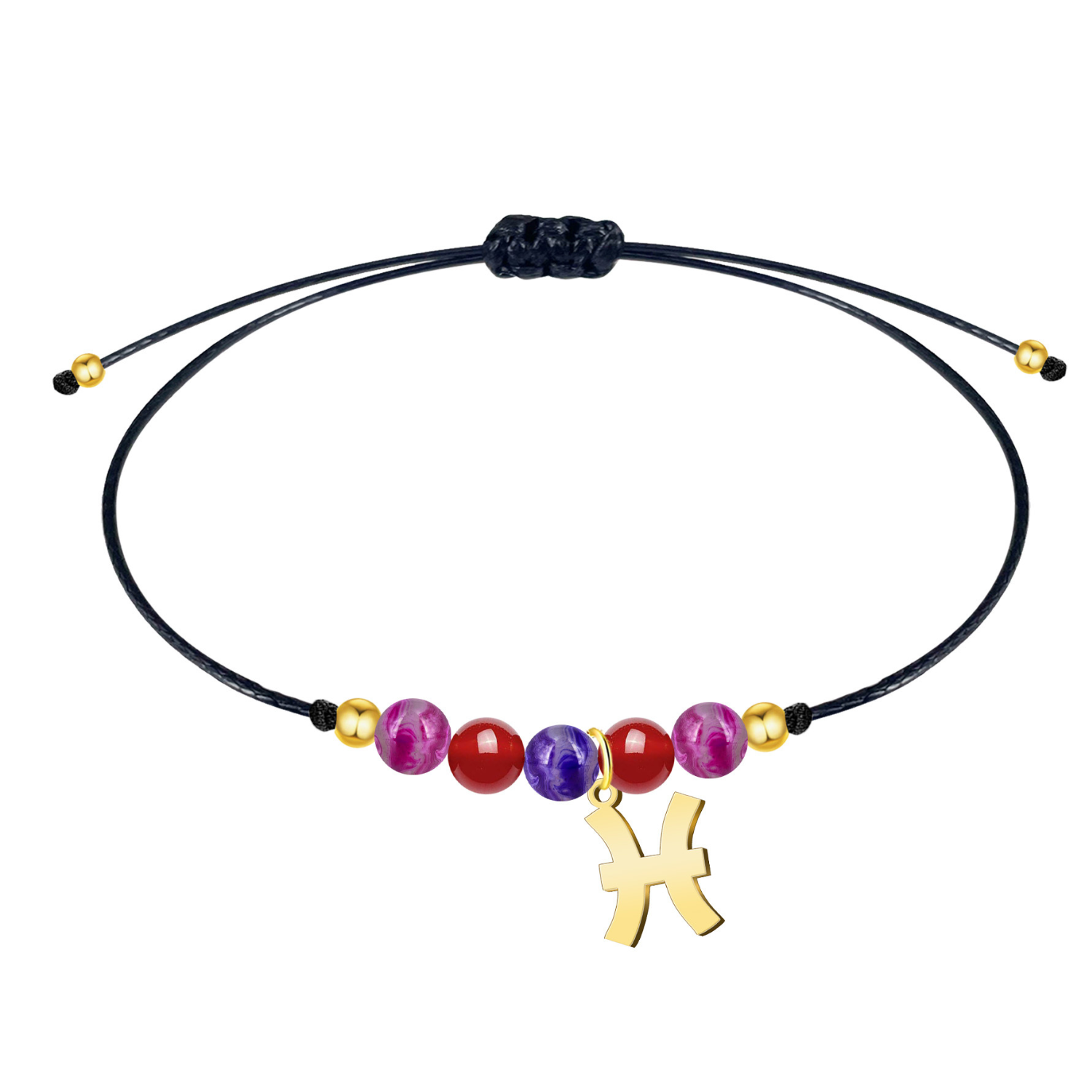 Pulsera de Piedra Natural con Colgante de Zodíaco