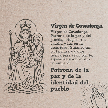 Pulsera 7 nudos con Virgen Covadonga Acero Platado
