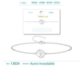 Pulsera Símbolo Om en Acero Inoxidable en acabado plateado – vista principal del diseño símbolo om
