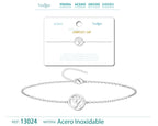 Pulsera Símbolo Om en Acero Inoxidable en acabado plateado – vista principal del diseño símbolo om