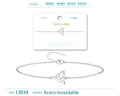 Pulsera Nudo de la Trinidad en Acero Inoxidable en acabado plateado – vista principal del diseño nudo de la trinidad