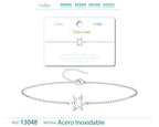 Pulsera Estrella de David en Acero Inoxidable en acabado plateado – vista principal del diseño estrella de david
