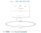 Pulsera Cara Sonriente en Acero Inoxidable en acabado plateado – vista principal del diseño cara sonriente