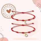 Pack 2 Pulseras 7 Nudos con "sol Y Luna" - Regalo San Valentín Pareja - Acero diseño