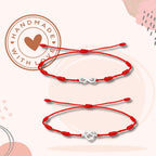 Pack 2 Pulseras 7 Nudos con Corazón Y Símbolo Eterno - Regalo San Valentín Pareja diseño