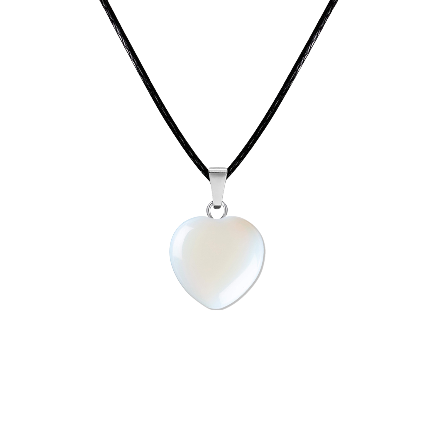 Colgante piedra natural en forma de corazon 13150
