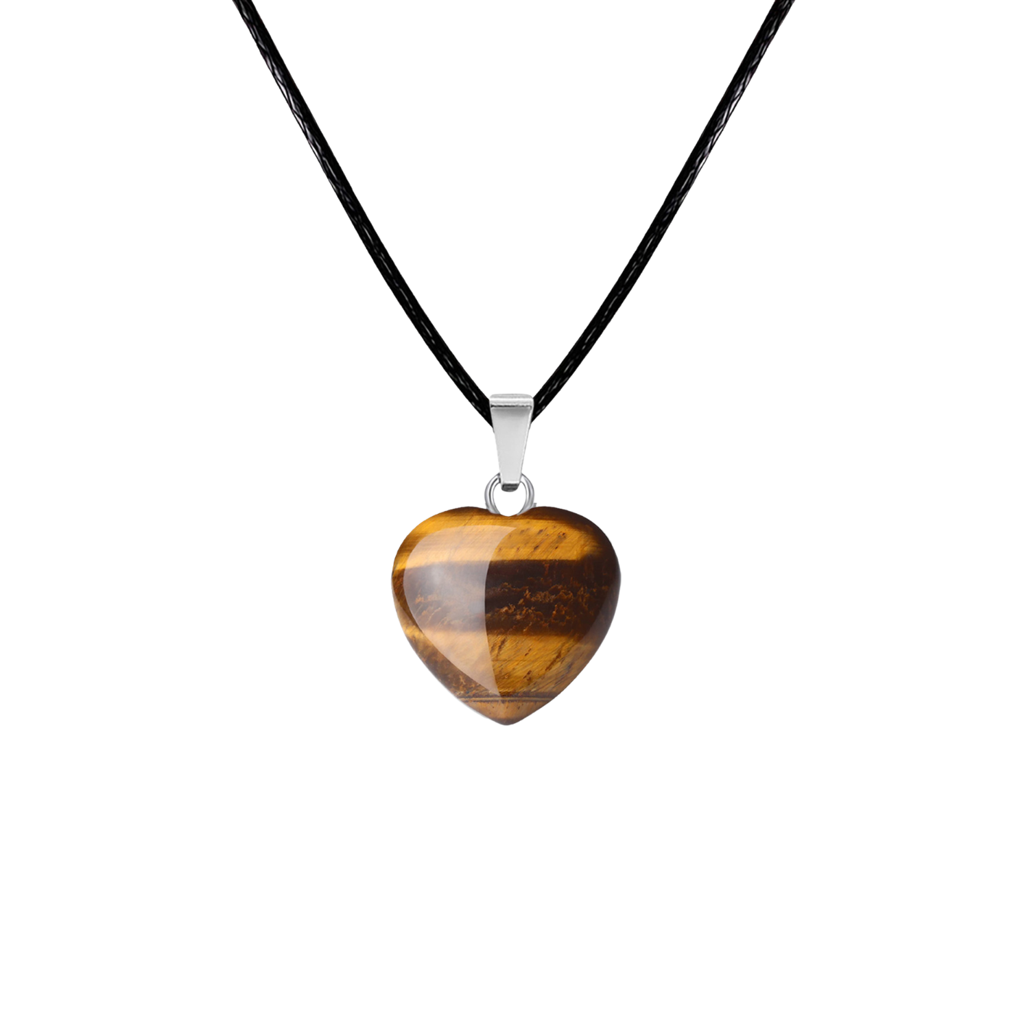 Colgante piedra natural en forma de corazon 13151