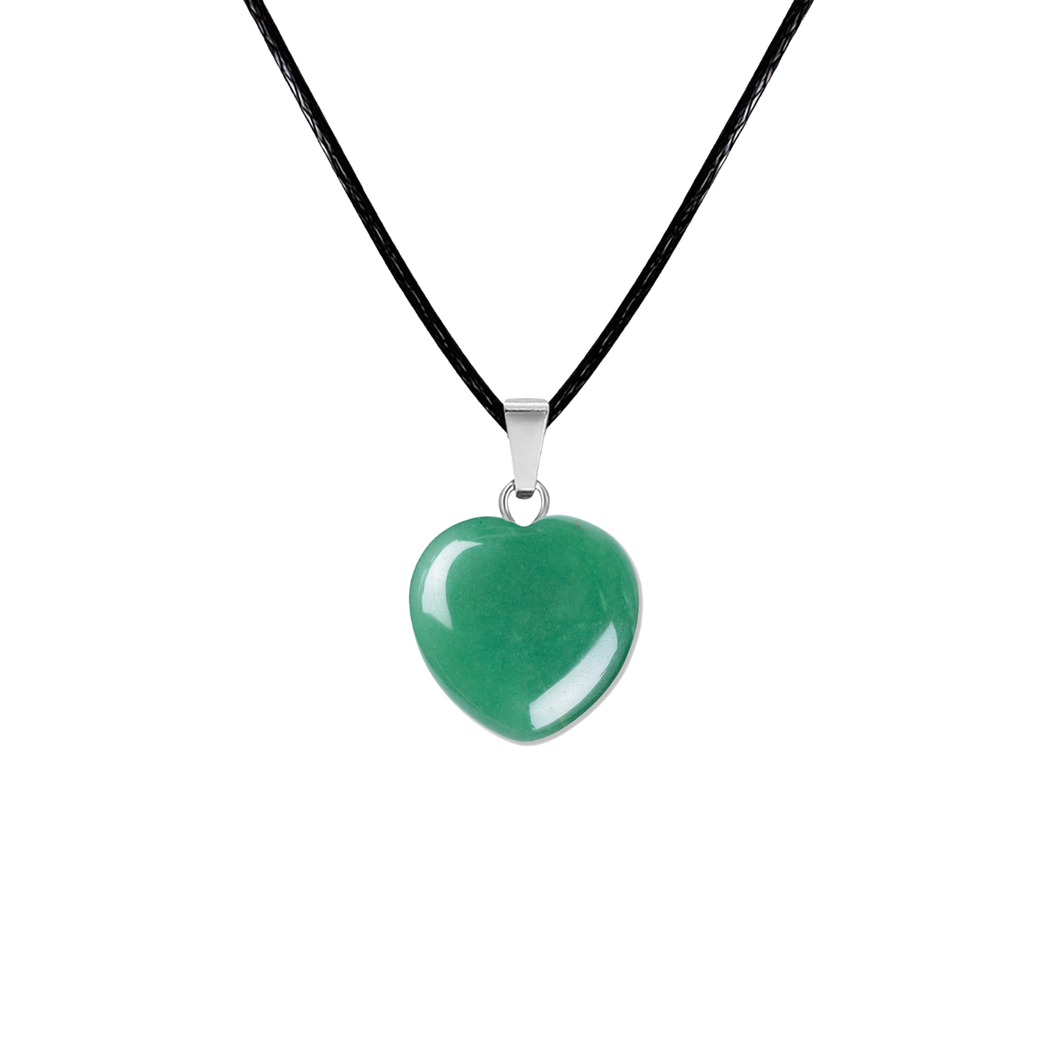 Colgante piedra natural en forma de corazon 13152