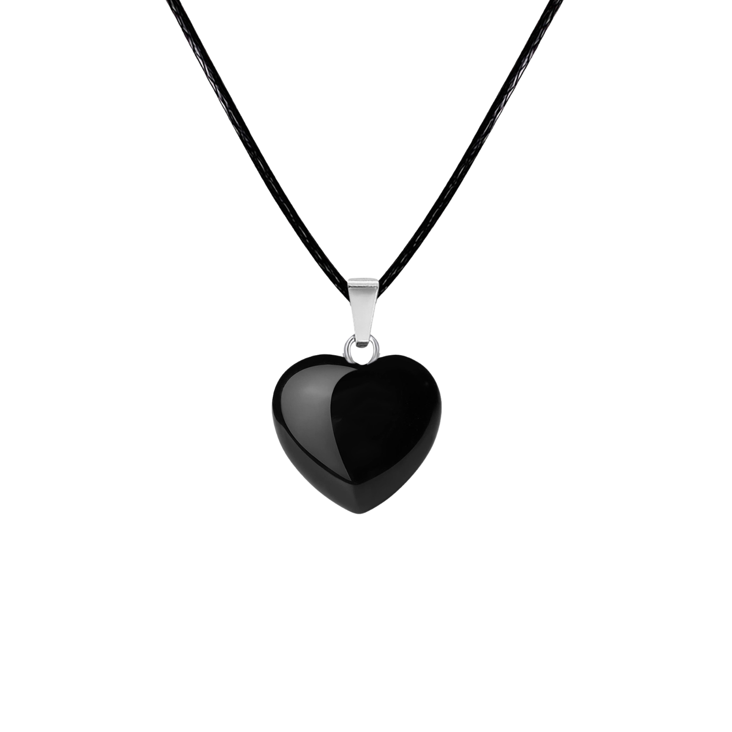 Colgante piedra natural en forma de corazon 13154