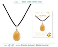 Colgante Gotita plana de piedra Jade amarillo - cotigo