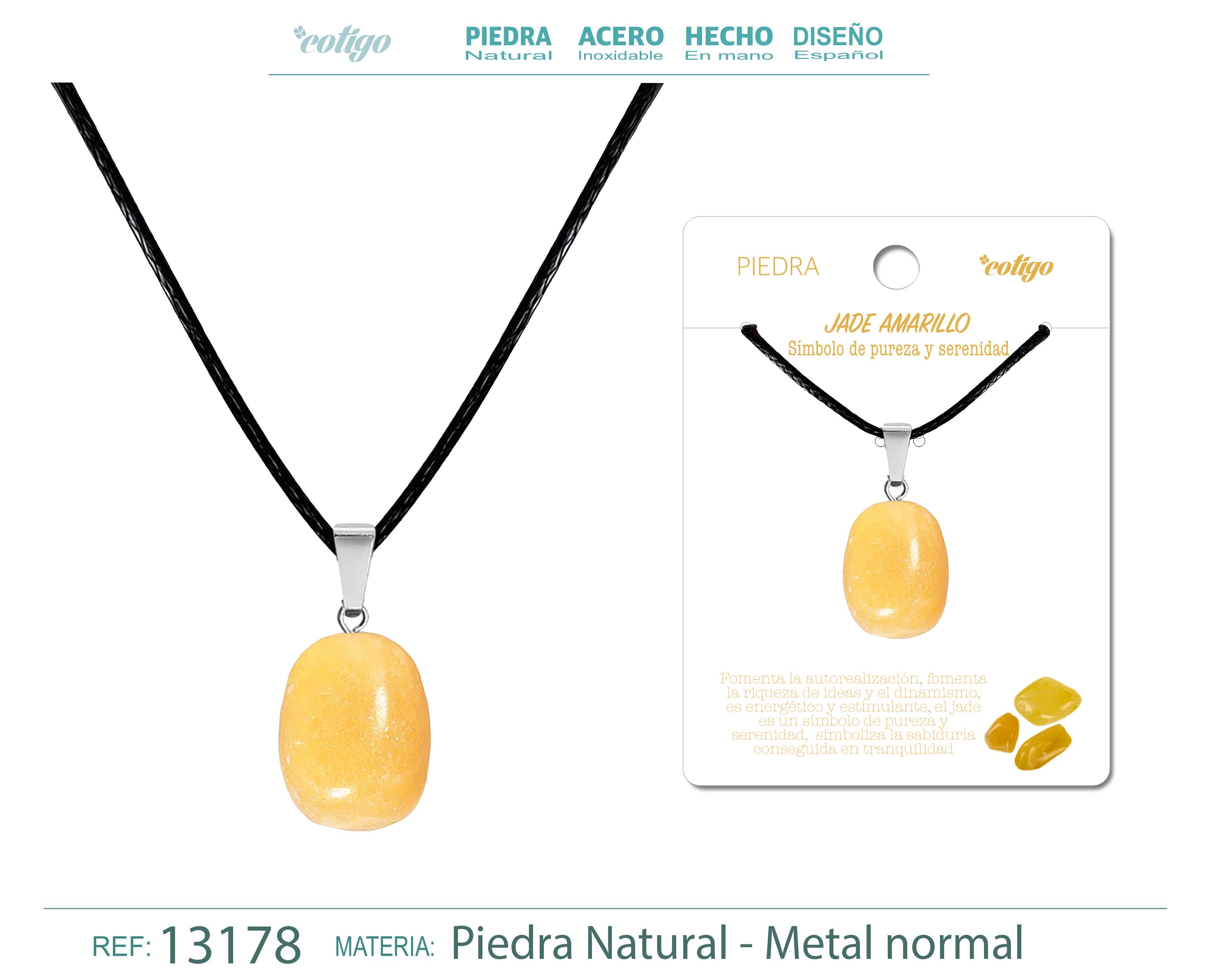 Colgante Piedra natural Jade amarillo - cotigo