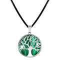 Colgante árbol de vida de piedra Malaquita - cotigo