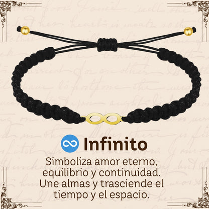 Pulsera Hilo Destino Hecho a Mano 🧵 con Amuleto de Suerte y Protección 🍀 en Acero Inoxidable 💎