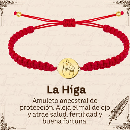 Pulsera Hilo Destino Roja Hecho a Mano 🧵 con Amuleto de Suerte y Protección 🍀 en Acero Inoxidable 💎