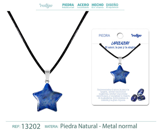 Colgante Estrella de piedra Lapislazuli