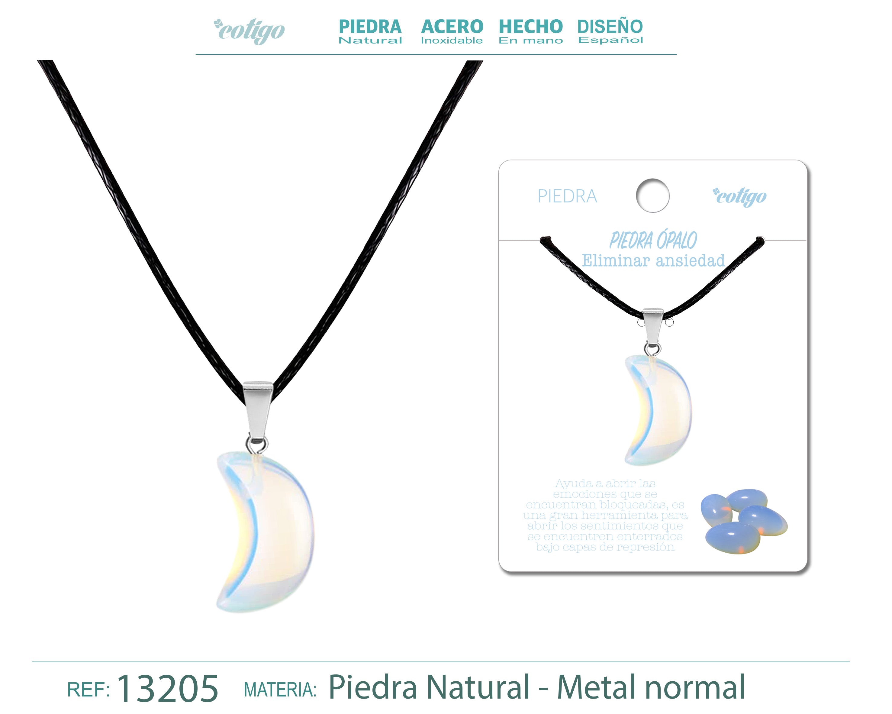 Colgante Luna de piedra ópalo - cotigo