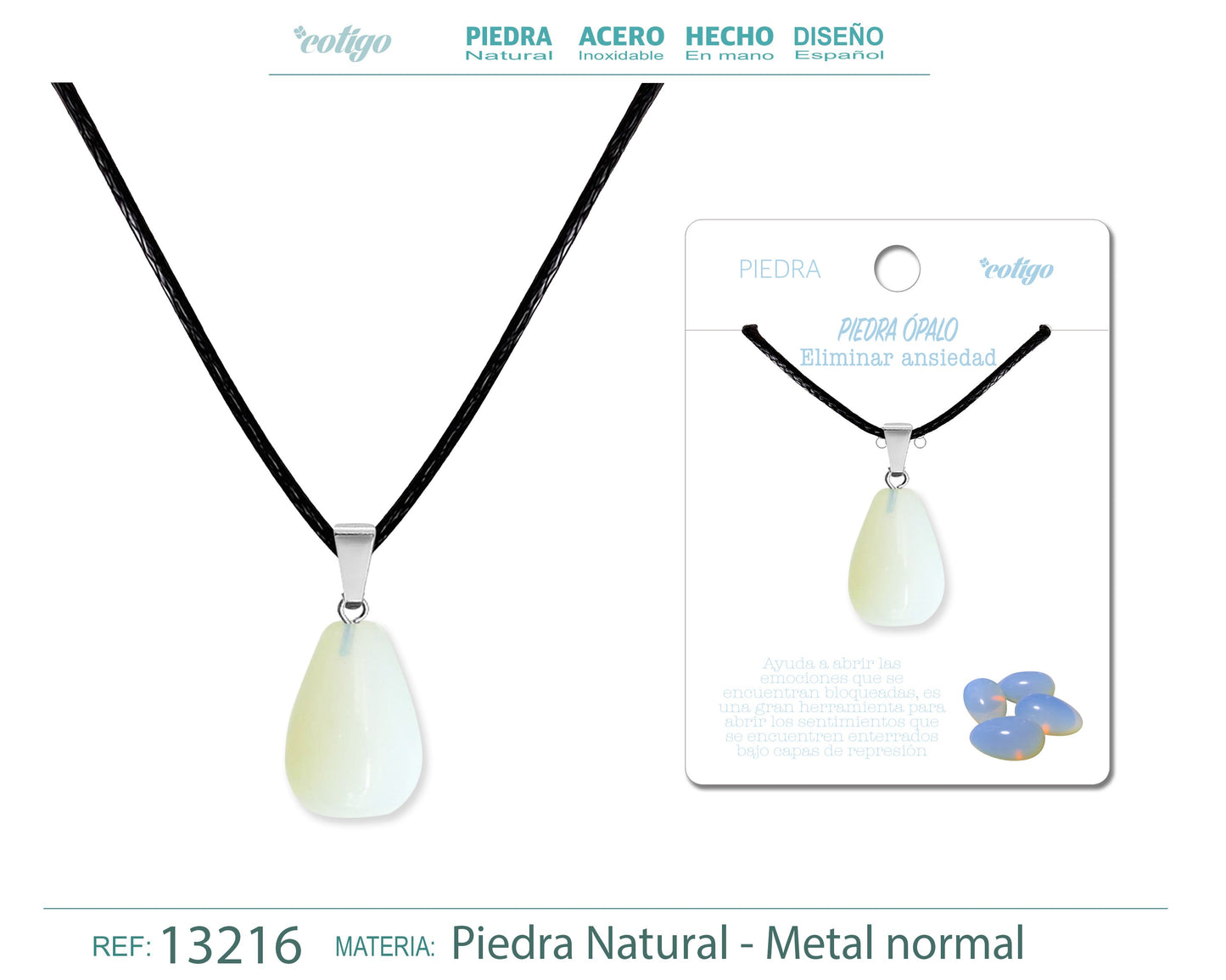 Colgante Gotita de piedra ópalo