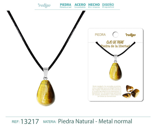 Colgante Gotita de piedra Ojo de tigre