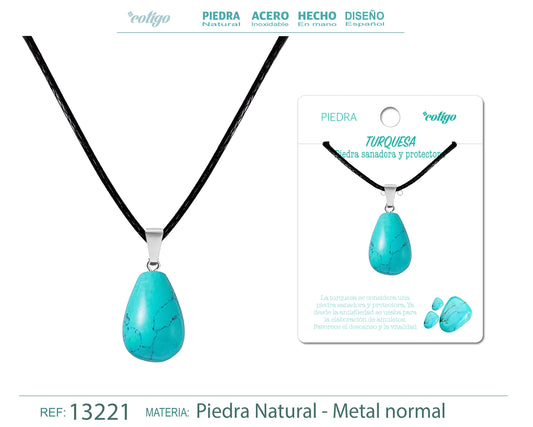 Colgante Gotita de piedra Turquesa