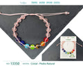 Pulsera 7 Chakras con cristal de Hilo Trenzado - cotigo