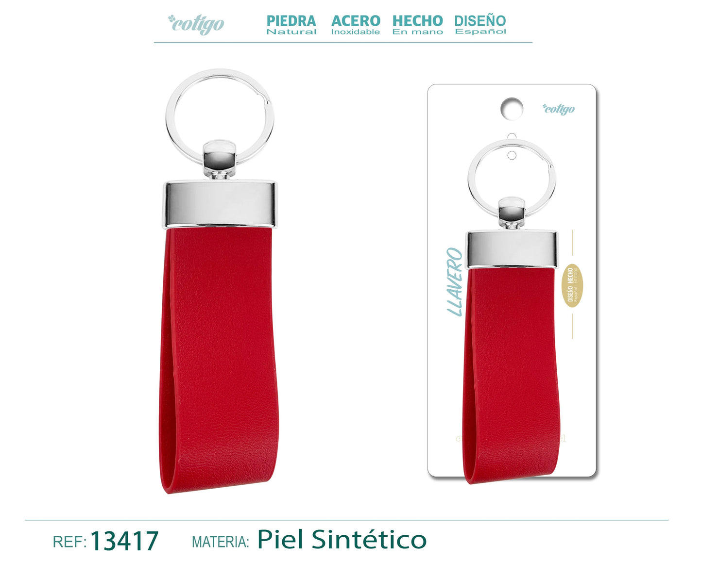 Llavero Cuero sintética
