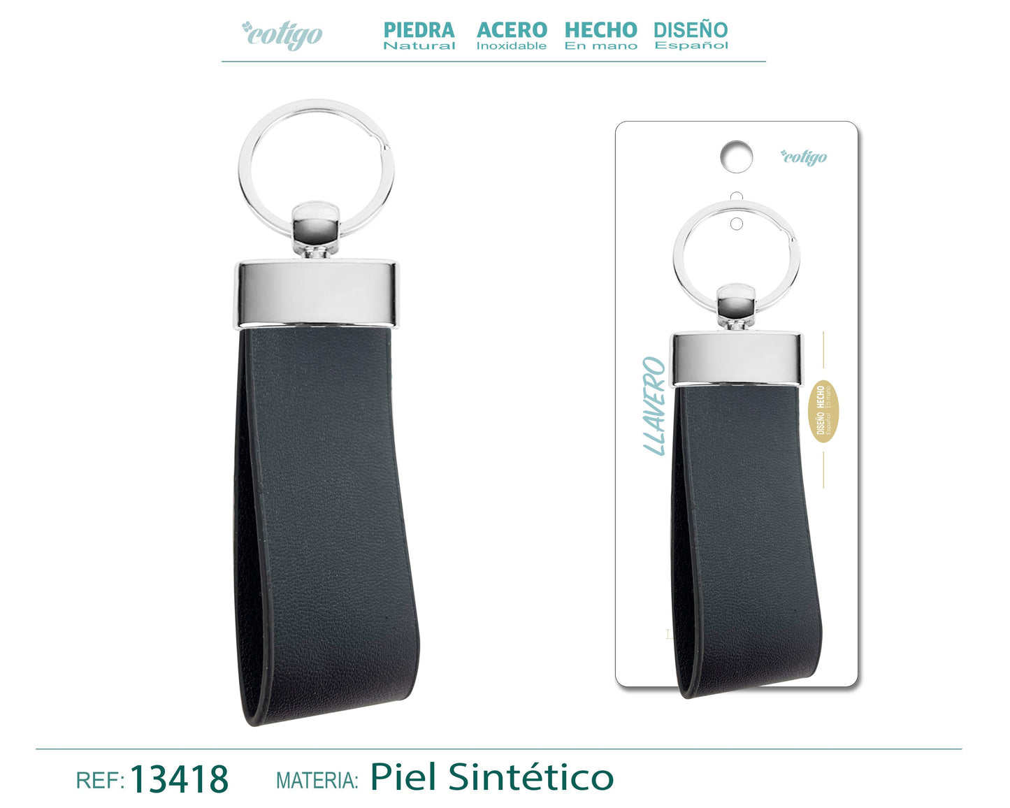 Llavero Cuero sintética